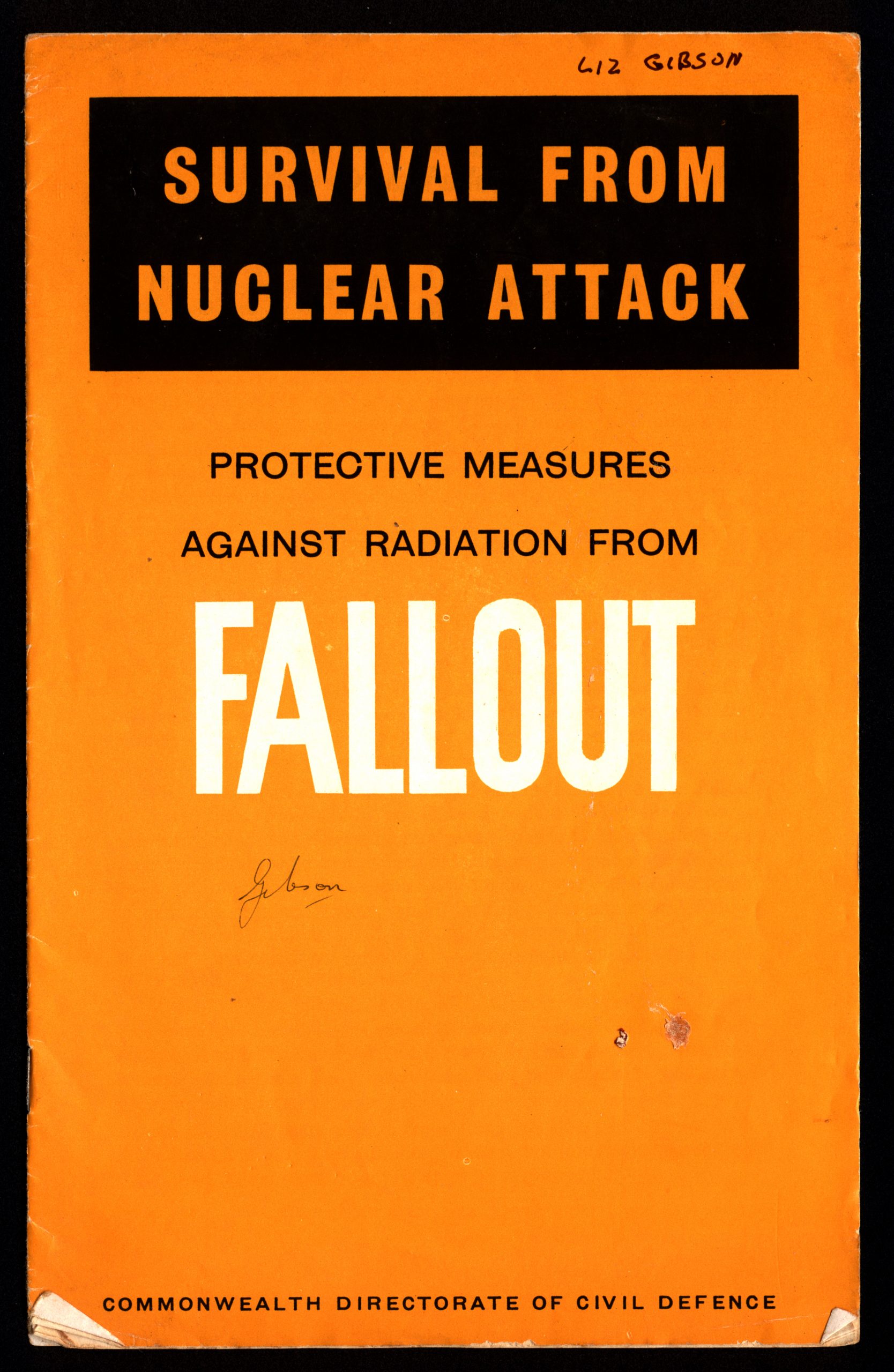 Survival From Nuclear Attack - Protective Measures pamphlet - front cover